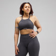 seamless sports bra charcoal