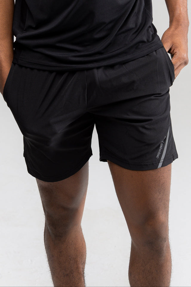 men’s woven training shorts black 