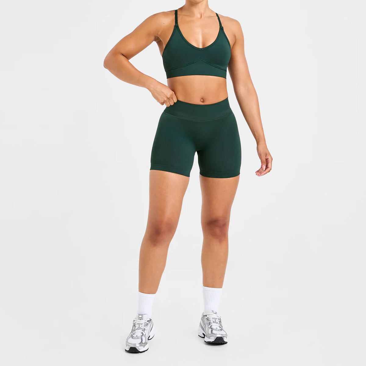 Sculpt Seamless Shorts with White Logo