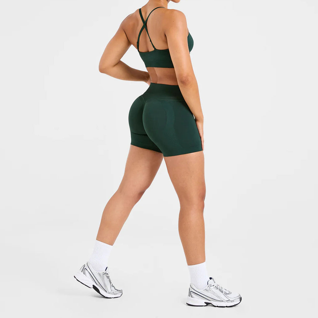 Sculpt Seamless Shorts with White Logo