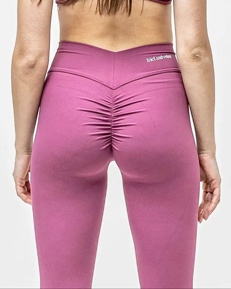 active scrunch bum leggings raspberry