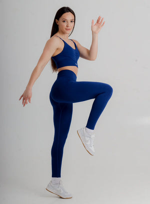 seamless sports bra blue