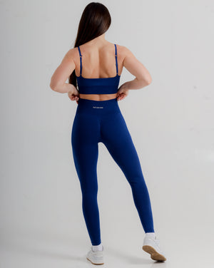seamless sports bra blue