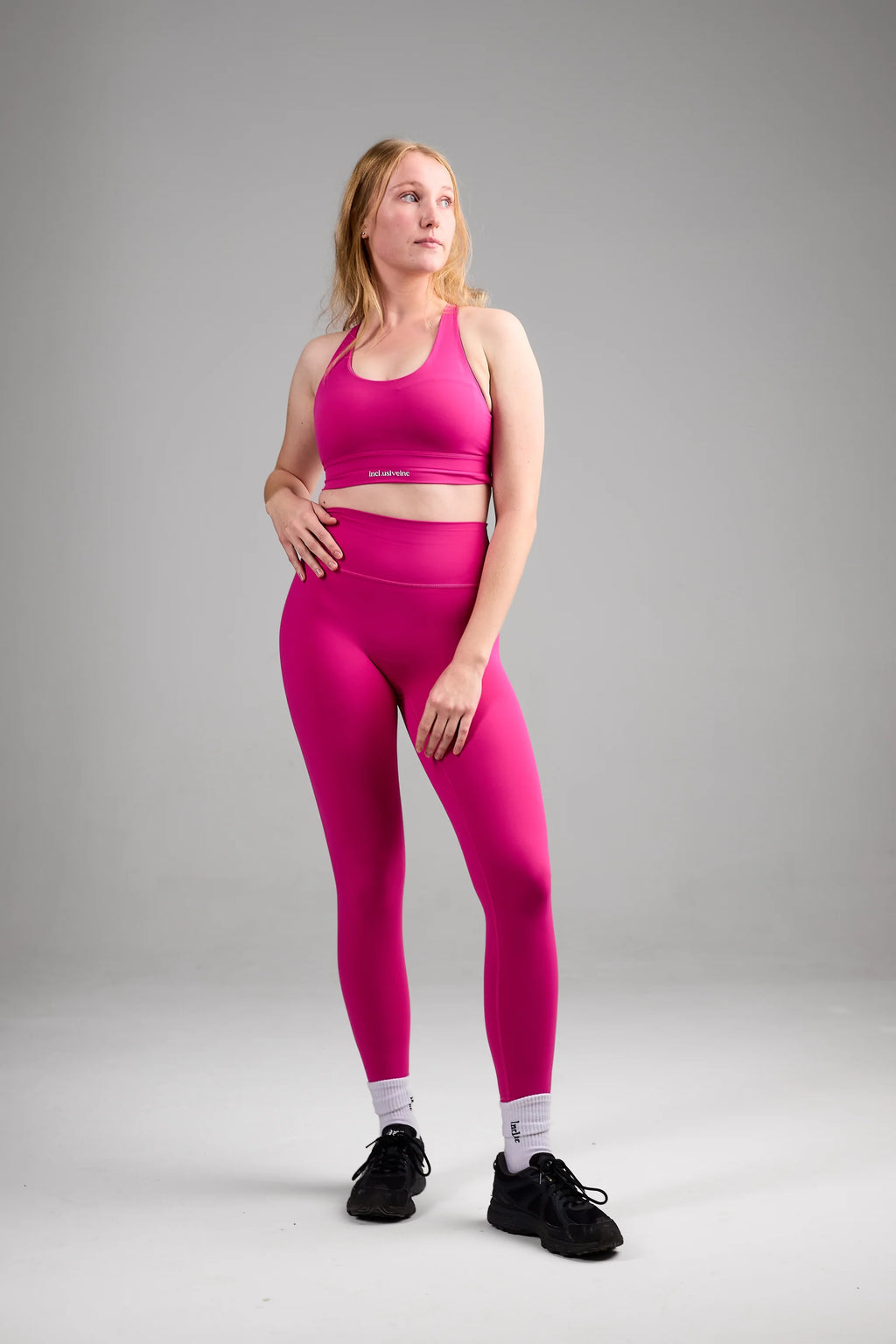 flex crisscross berry bra pink