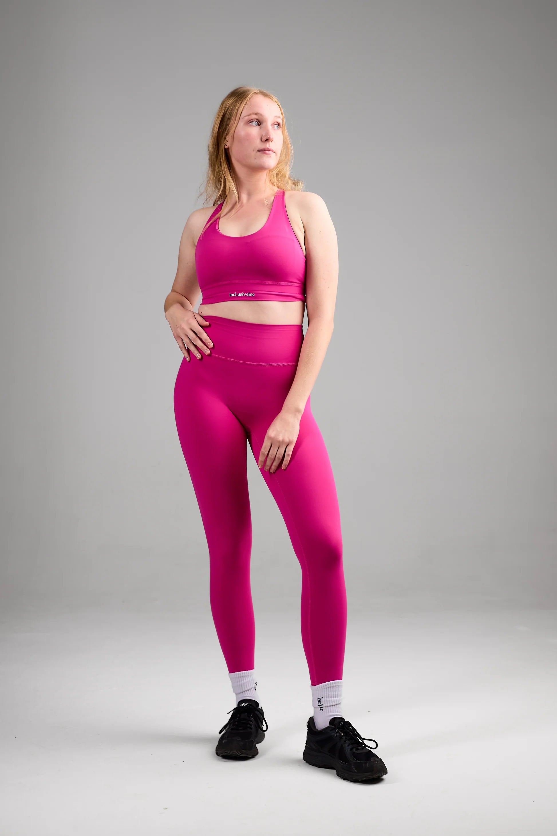 flex crisscross berry bra pink