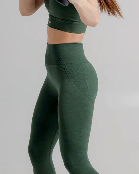 green seemless leggings